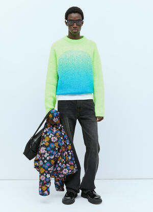 ERL Gradient Rainbow Knit Sweater Grey erl0156019