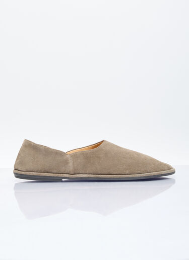 The Row Canal Slip On Shoes Khaki row0156015