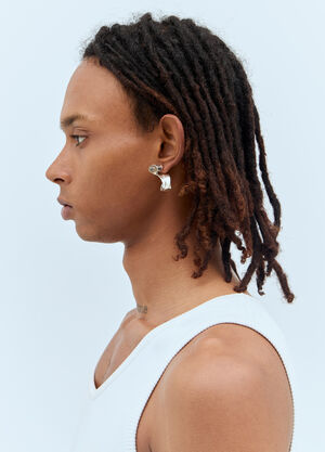 Acne Studios Drop Swirl Earrings Silver acn0156021