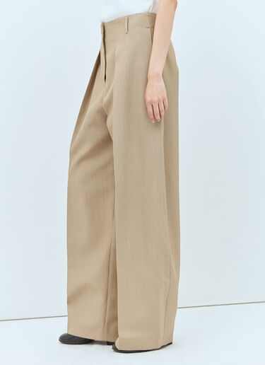 Jacquemus Pleated Pants Beige jac0258002