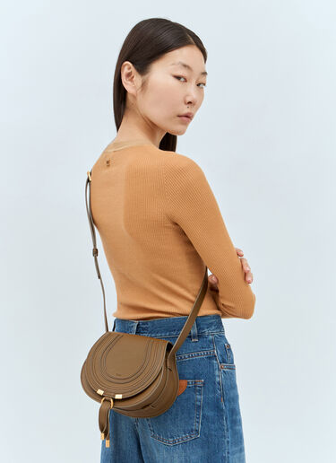 Chloé マーシー スモールSaddleバッグ ブラウン chl0257021