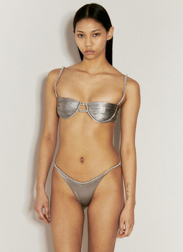 Isa Boulder Droplets Bikini Top Silver isa0255001