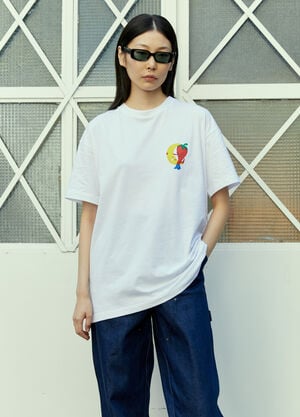 Sky High Farm Workwear Logo Print T-Shirt White skh0354012