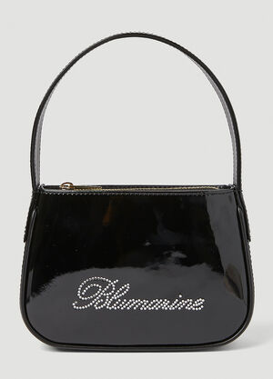 Blumarine Logo Embellished Shoulder Bag Khaki blm0253009