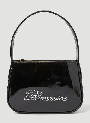 Blumarine Logo Embellished Shoulder Bag Black blm0252011