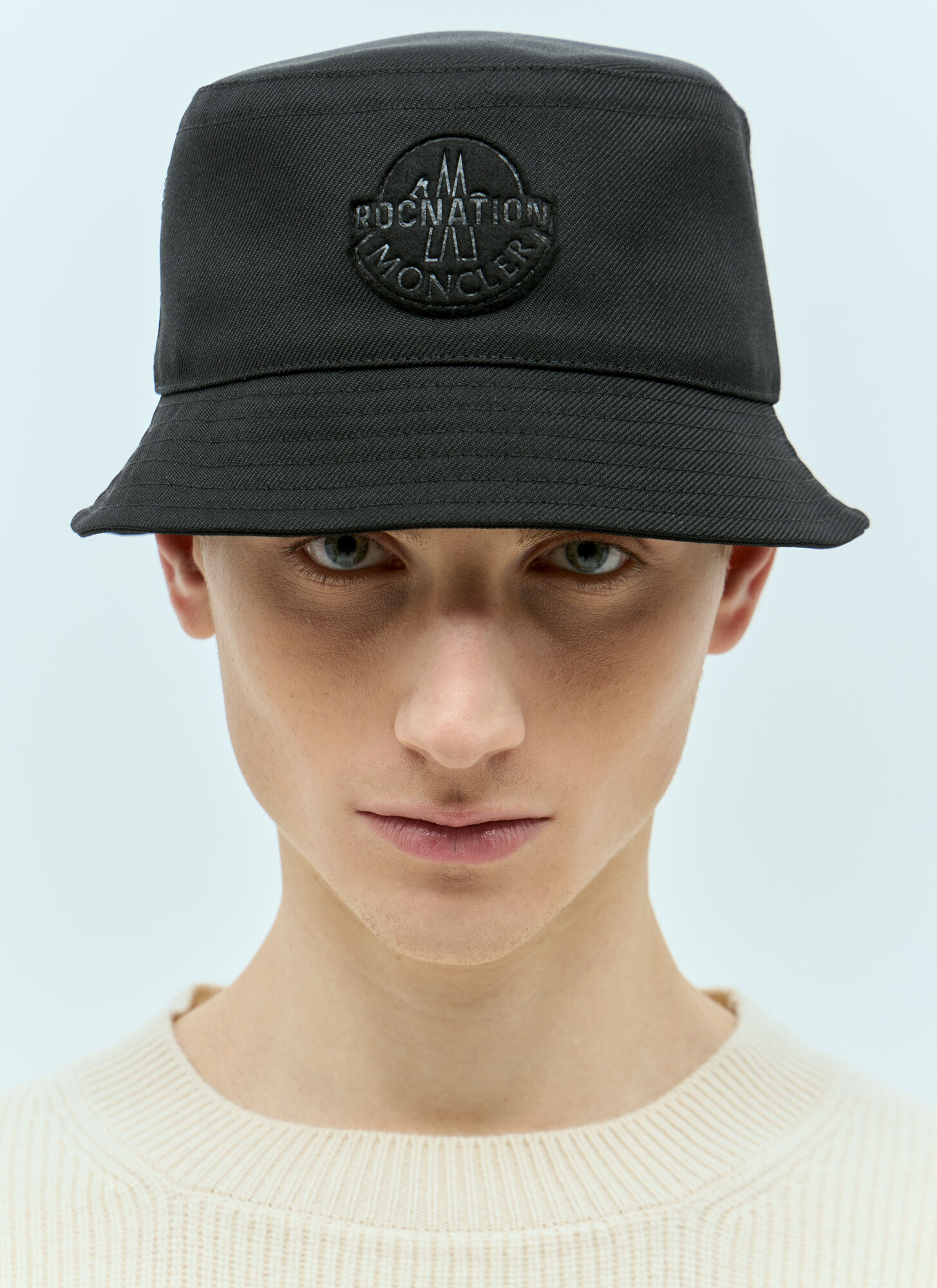 Shop Moncler X Roc Nation Designed By Jay-z Logo Patch Bucket Hat In Black