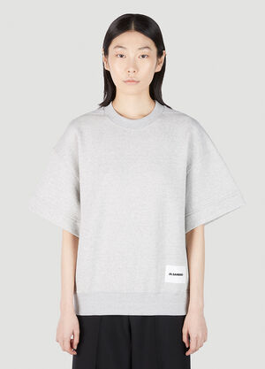 Jil Sander+ Logo Patch Short Sleeve T-Shirt White jsp0251020