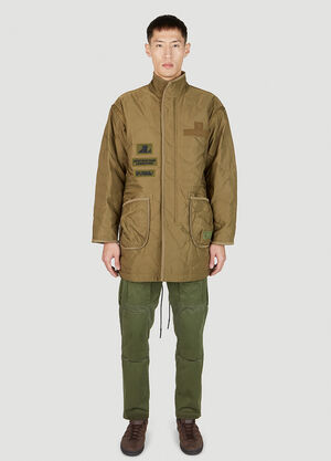 Burberry Quilted Patch Coat Green bur0155026
