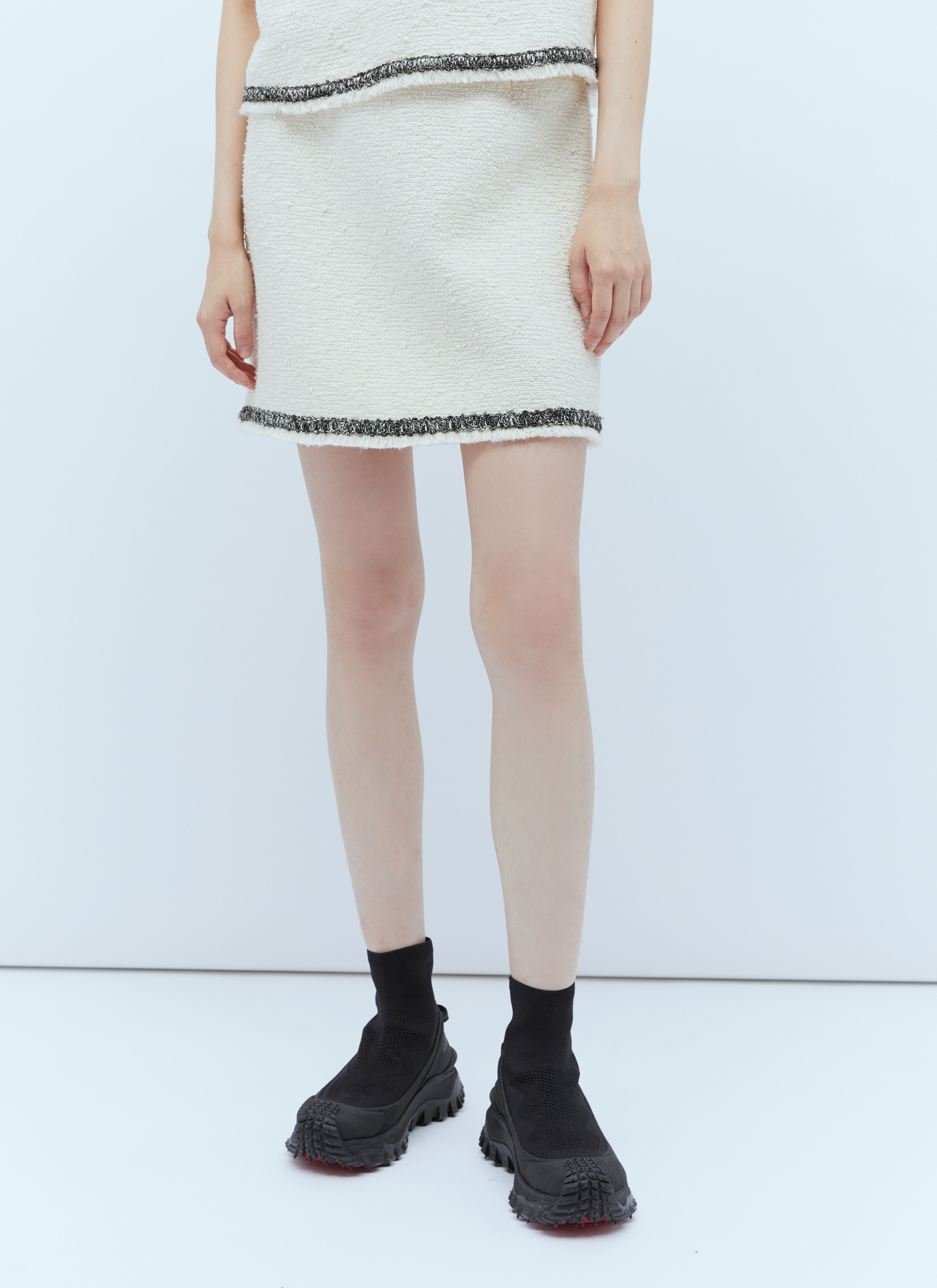 Moncler Tweed Mini Skirt Black mon0257022