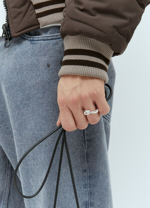 Balenciaga Worm Chain Ring Black bcs0153001