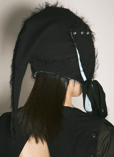 Kiko Kostadinov Twisted Ribbon Beanie Black kko0254013