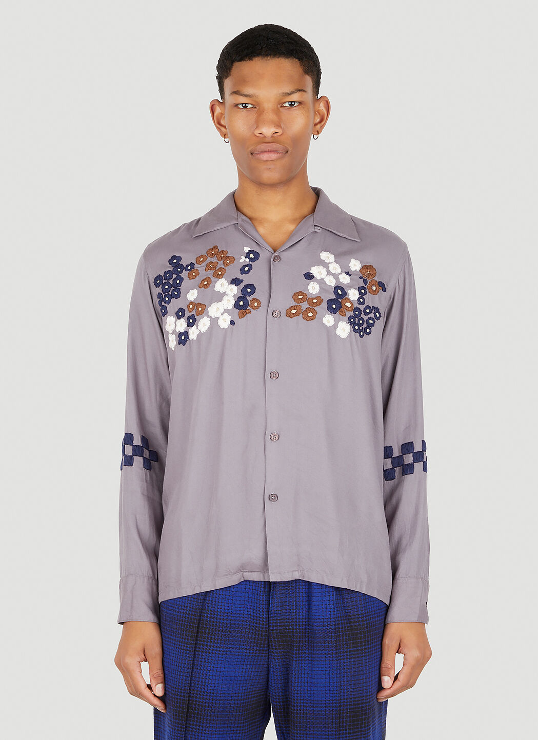 NOMA t.d. FLORAL HAND EMBROIDERY SHIRT-
