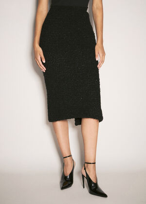 Balenciaga Boucle Midi Skirt Black bal0257026