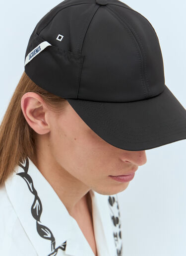 Jacquemus La Casquette Ovalie Baseball Cap Black jac0158026