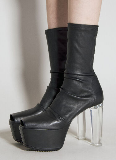 Rick Owens Grill Stretch 65 Boots Black ric0255026