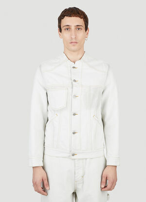 Maison Margiela Collarless Denim Jacket Off white mla0151078