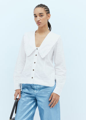 Burberry Chelsea Collar Cotton Shirt Beige bur0255037
