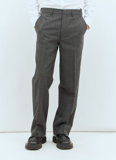 Miu Miu Marled Wool Pants Grey miu0158002