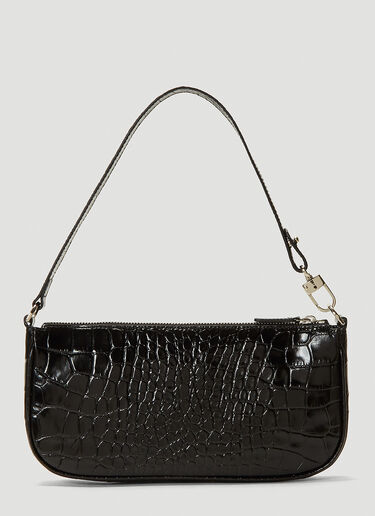 BY FAR Rachel Patent-leather Shoulder Bag in Black