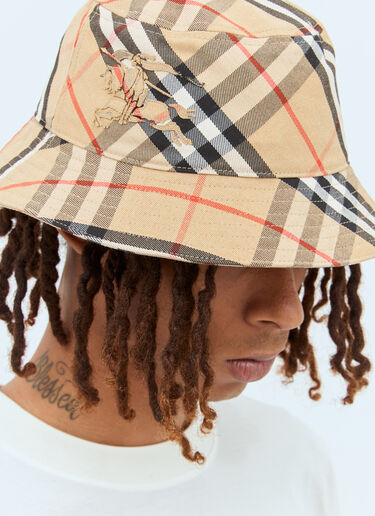 Burberry Check Bucket Hat Beige bur0357001