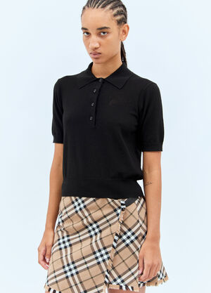 Burberry Knit Polo Shirt Black bur0257017