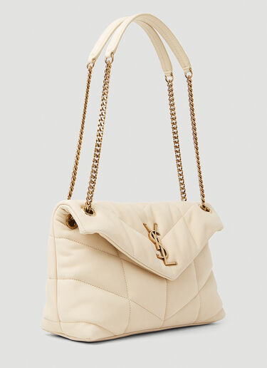 Saint Laurent Puffer Small Shoulder Bag Cream sla0252055