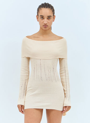 Aya Muse Deva Knit Dress Beige aym0257005