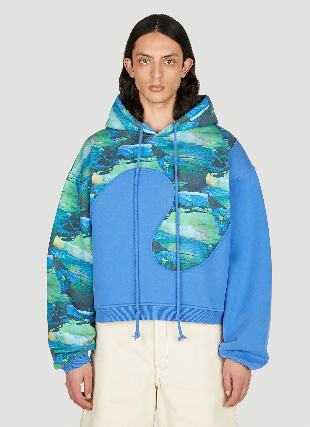 ERL Blue & Gray Printed Puffer Jacket