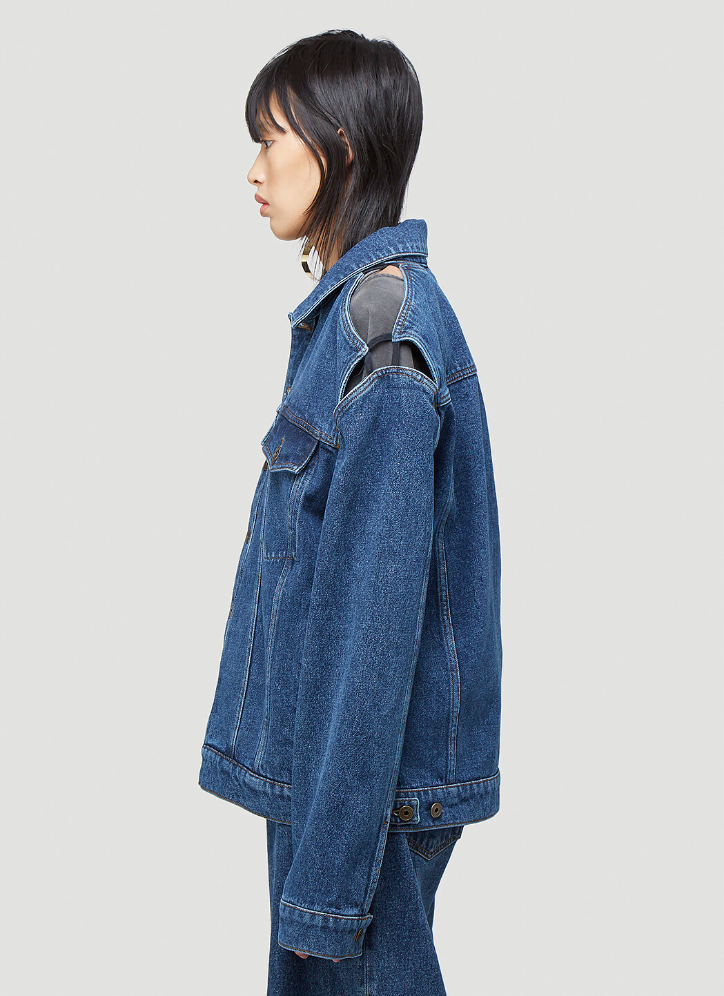 Y/Project Classic Peep Show Denim Jacket in Blue | LN-CC®