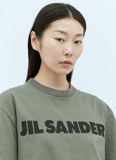 Jil Sander 徽标印花T恤 绿 jil0256002