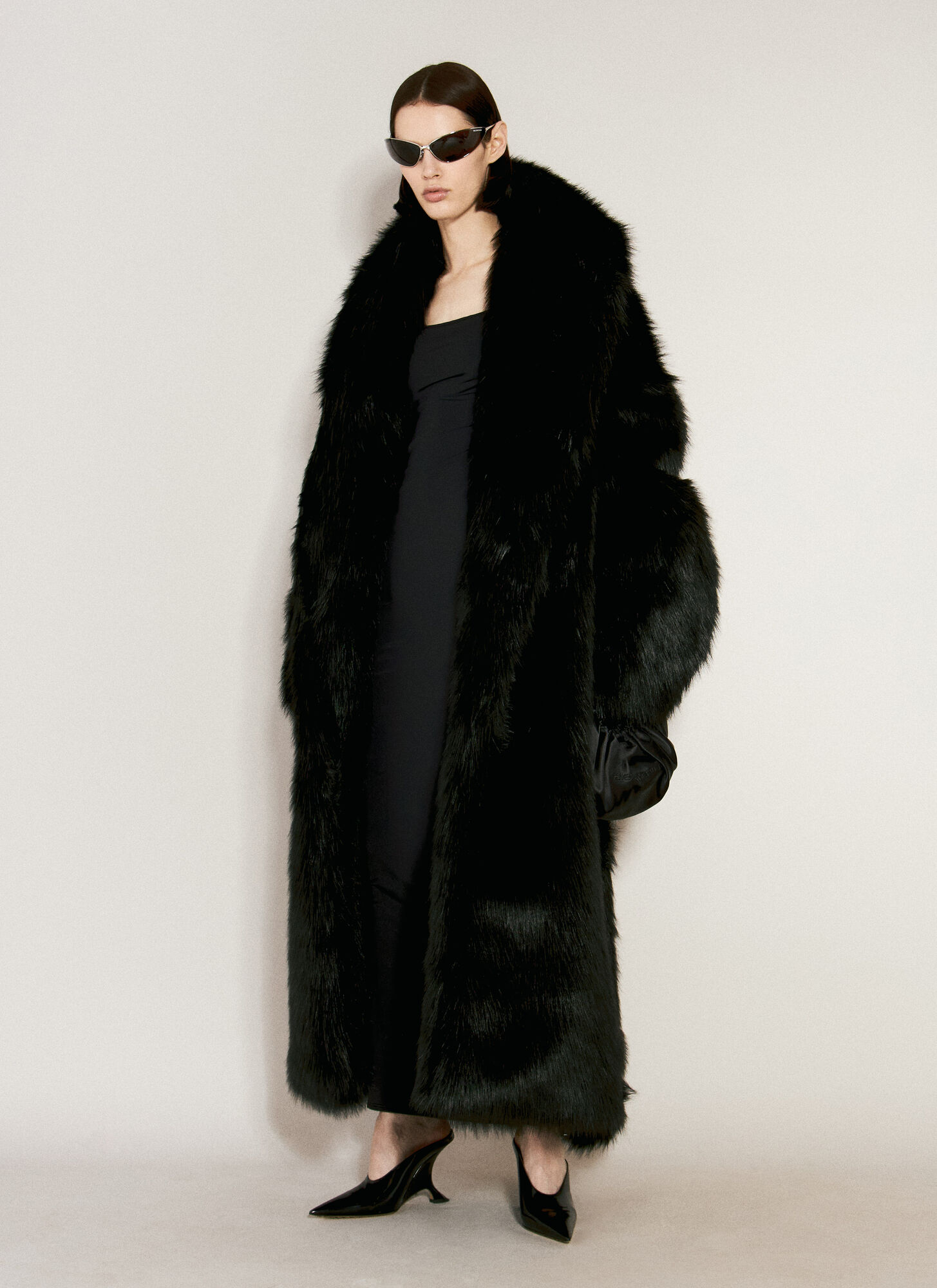 Shop Entire Studios Vast Fur Coat In Black