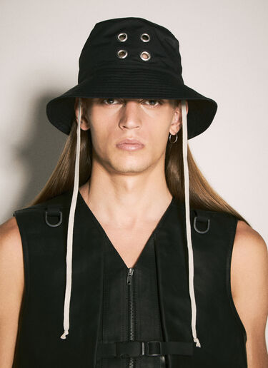 Rick Owens DRKSHDW Eyelets Bucket Hat Black drk0158021