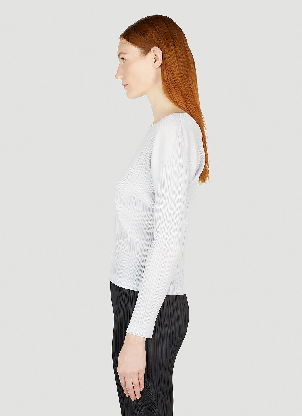 Classic Pleated Long Sleeve Top