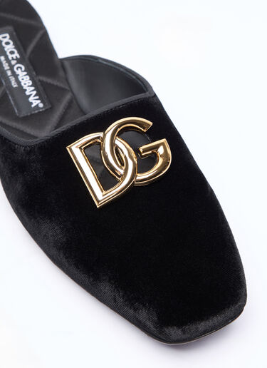 Dolce & Gabbana ベルベットミュール ブラック dol0258006