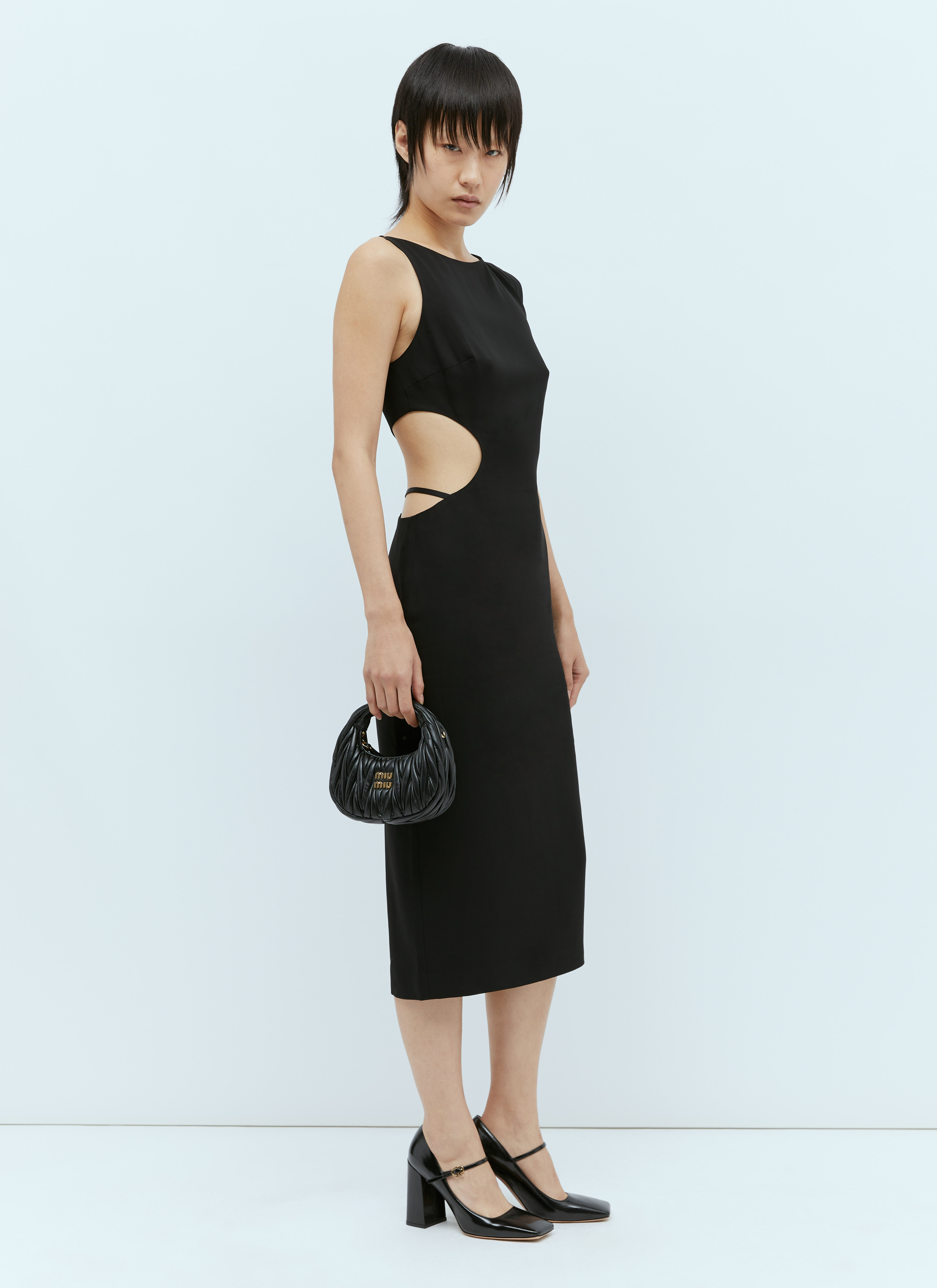 TOTEME Arc Cut-Out Dress Black tot0255022