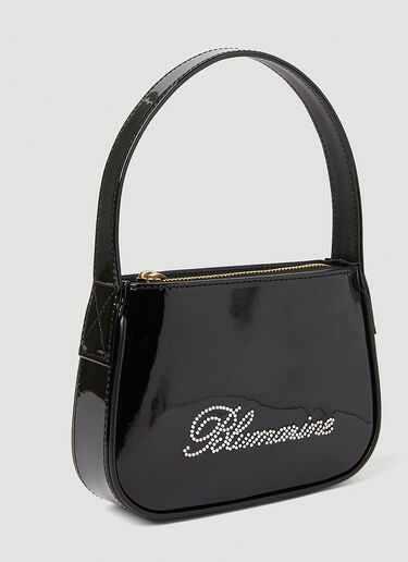 Blumarine Logo Embellished Shoulder Bag Black blm0252011