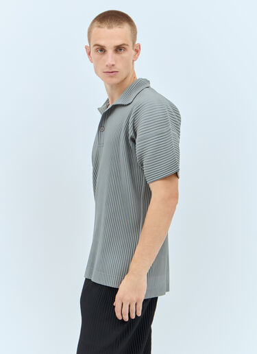 Homme Plissé Issey Miyake メイ プリーツ ポロシャツ  グレー hmp0157008