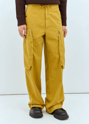 Dries Van Noten Drawstring Cargo Pants Dark Brown dvn0158018