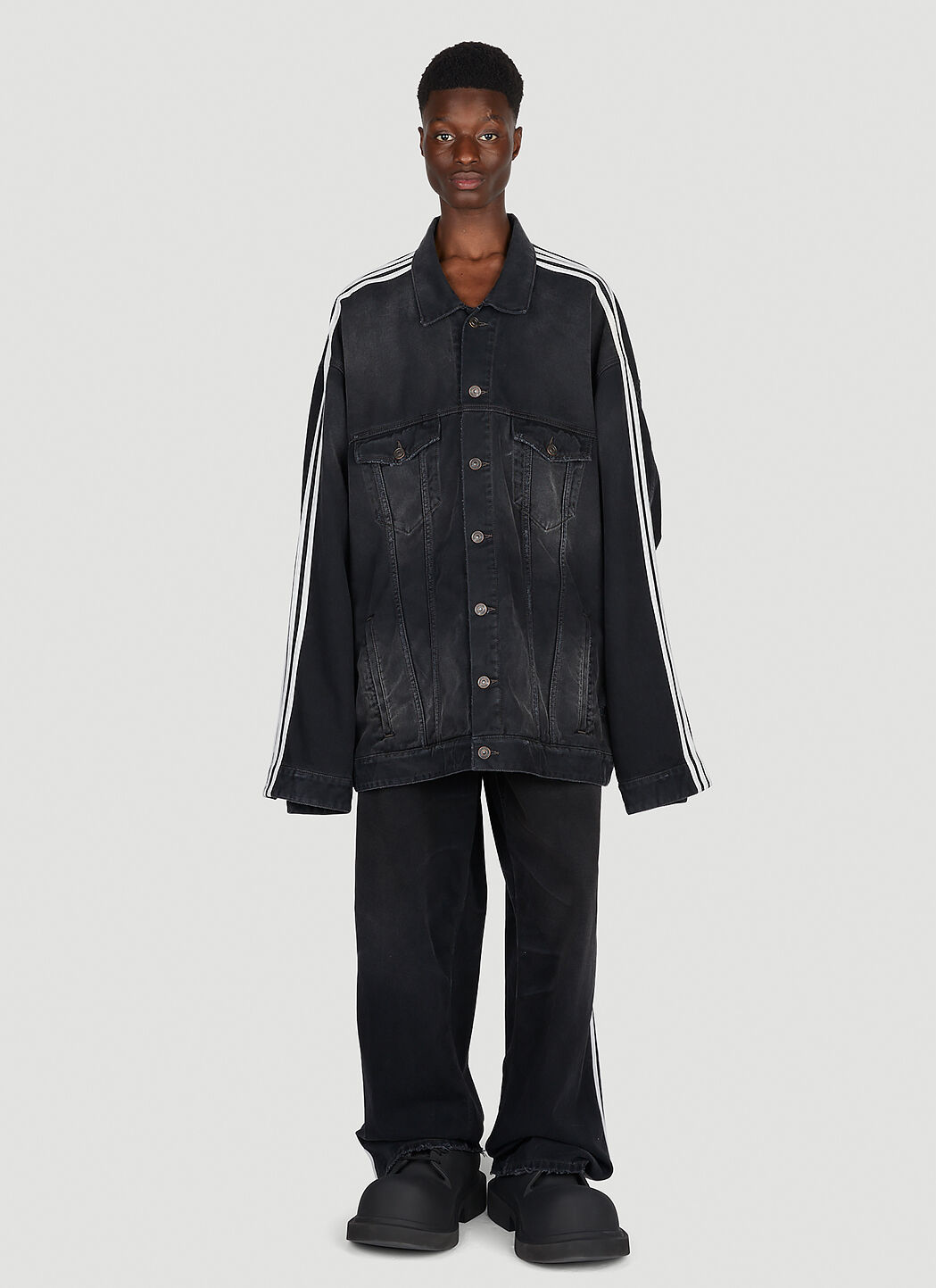 Balenciaga x adidas Men's Baggy Jeans in Black | LN-CC®