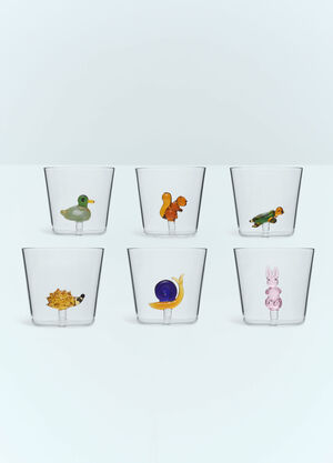Seletti Set of Six Animal Farm Tumblers Multicolour wps0691129