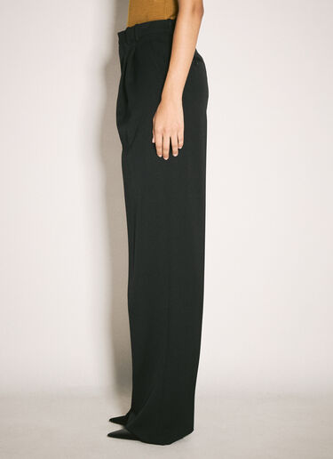 Saint Laurent Wide-Leg Wool Pants Black sla0257008