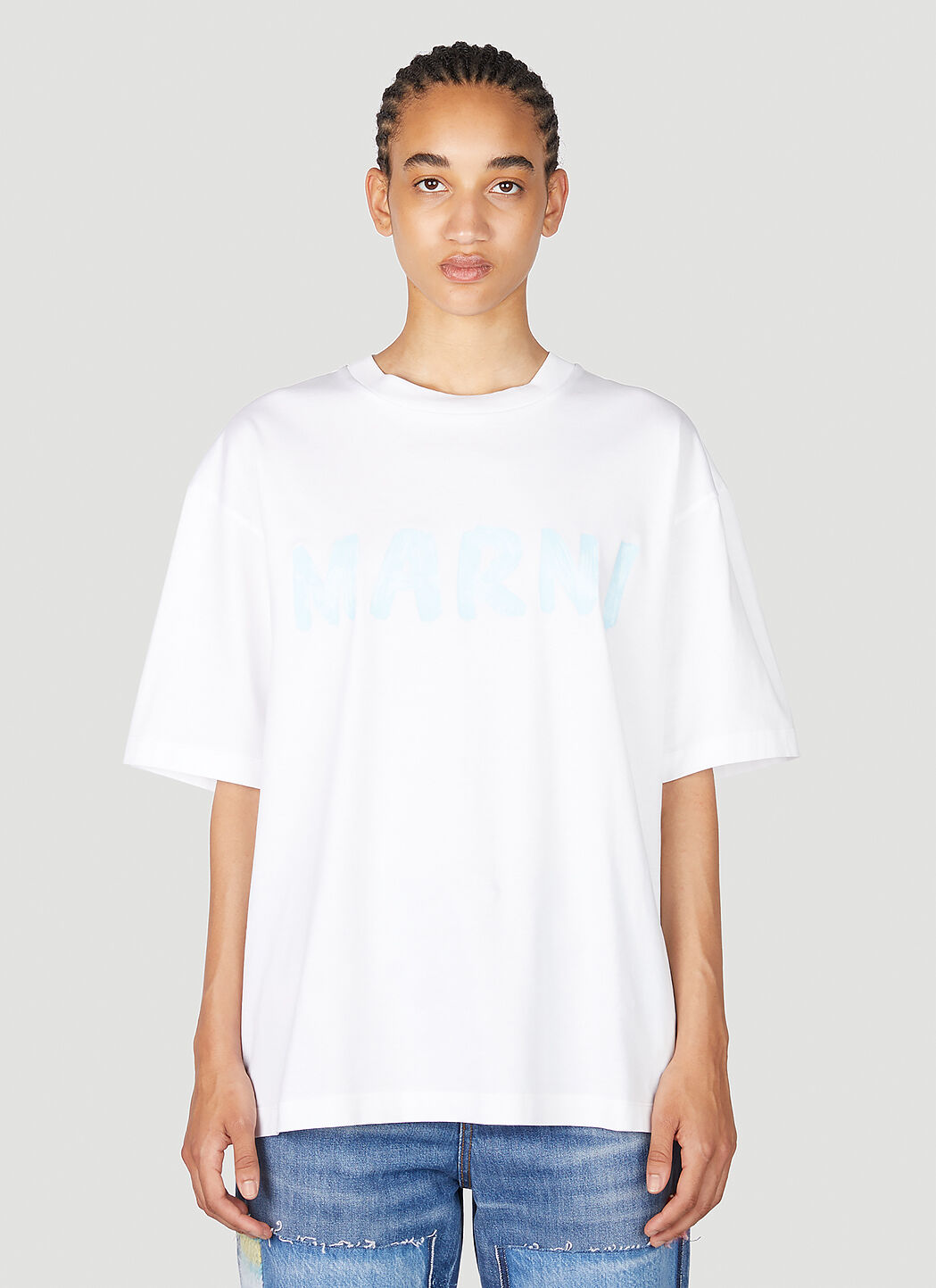 Marni ロゴプリントTシャツ  Black mni0257019