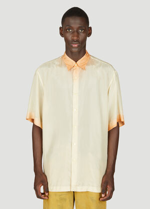 Dries Van Noten Ombre-Dyed Silk Shirt Beige dvn0156017