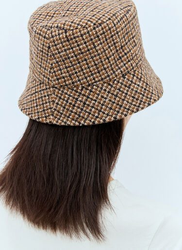 Moncler Tweed Bucket Hat Brown mon0257039