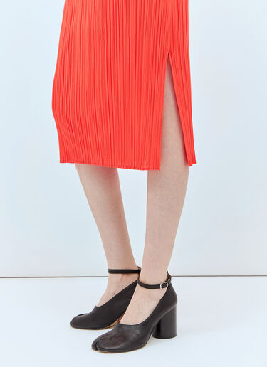 Pleats Please Issey Miyake April Midi Dress Orange plp0257001