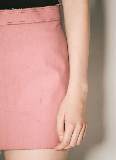 Rick Owens Coated Mini Skirt Pink ric0258005