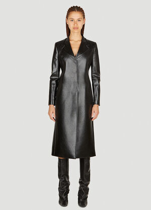Coperni Trompe-Loeil Tailored Faxu Leather Coat Black cpn0255013