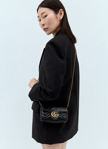 Gucci GG Marmont Super Mini Shoulder Bag Black guc0243125