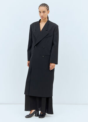 The Row Indra Wool Coat Black row0257013