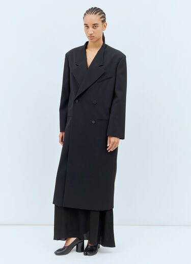 The Row Indra Wool Coat Black row0257006